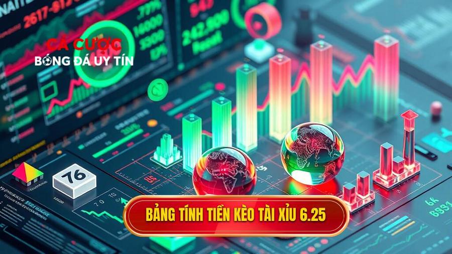 Bảng tổng hợp cách tính tiền kèo tài xỉu 6.25