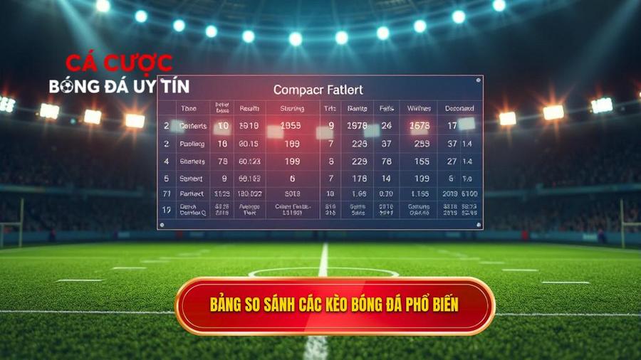 Bảng so sánh các loại kèo phổ biến trong nhận định bóng đá